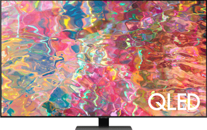 מסך טלוויזיה סמסונג מסדרת QLED 4K בצבעי ורוד